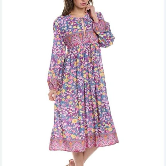 Walker and wade Dresses & Skirts - Walker & Wade Jenny pink floral long sleeve dress small